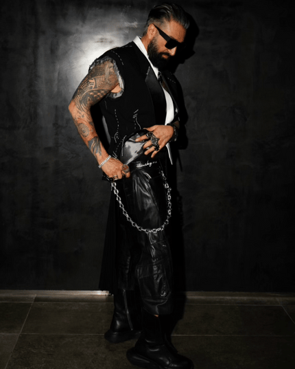 Lucky Me Leather Pleated Shorts