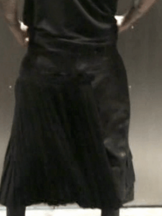 Lucky Me Leather Pleated Shorts