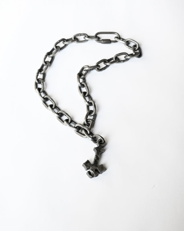 Dusted Steel Devil Necklace