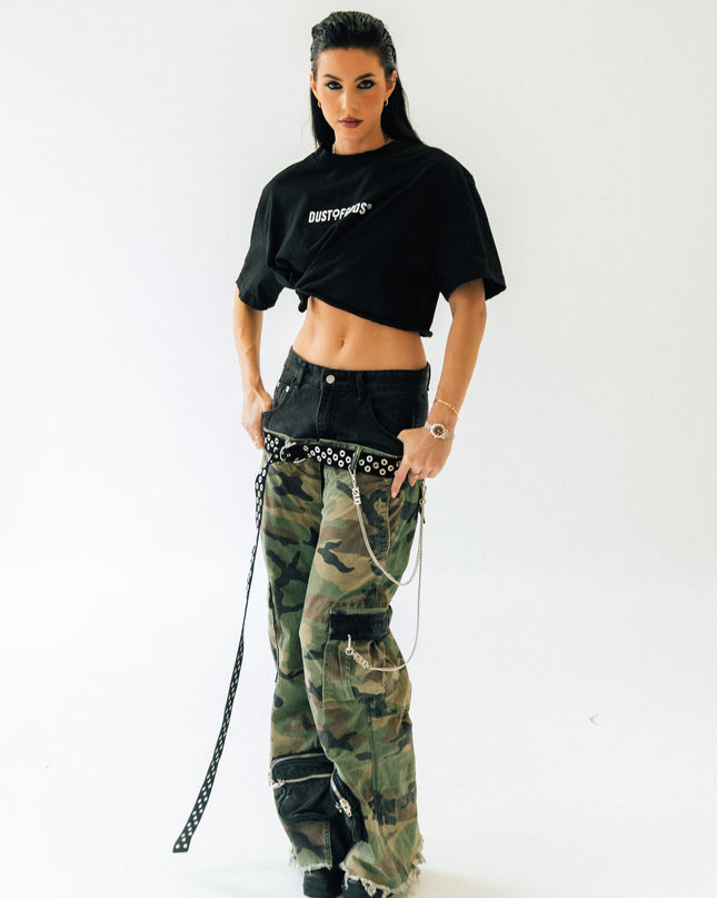 Denim Military Pants