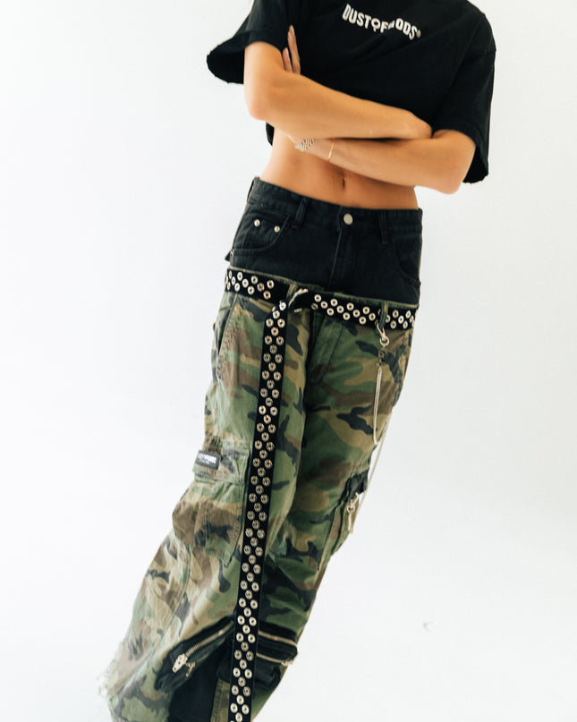 Denim Military Pants