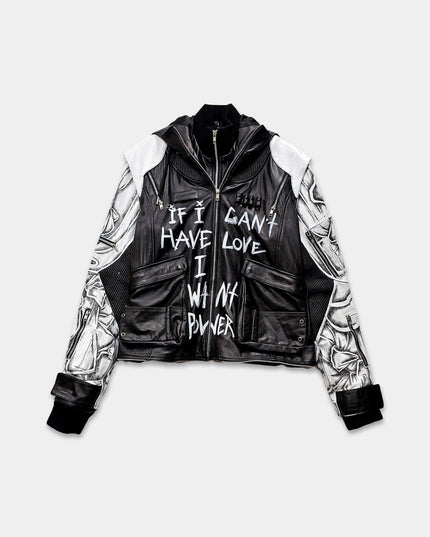 I Want Power Leather Jacket