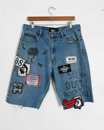 Oversized Denim Shorts in Sex, Dust, Rock & Roll