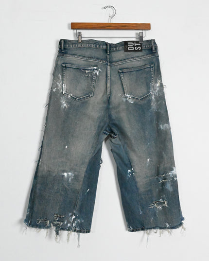 Triple-Layered Oversized Denim Shorts