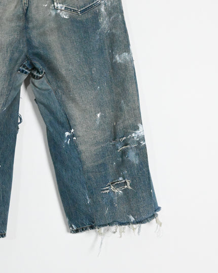 Triple-Layered Oversized Denim Shorts