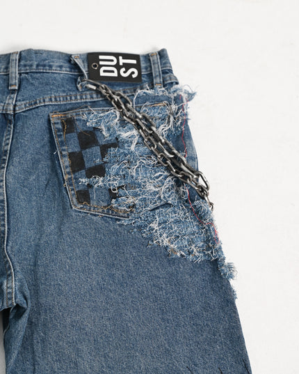 Oversized Reworked Denim Shorts