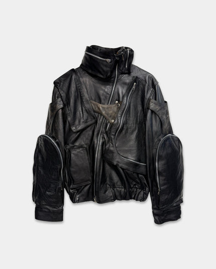 DOG Biker Leather Pocket Jacket