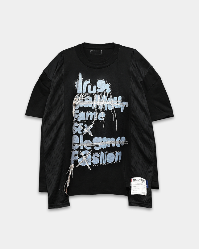 Deconstructed "Fame, Elegance, Glamour" T-Shirt