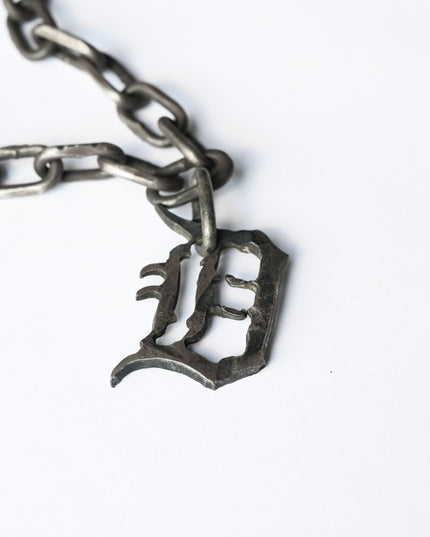 Dusted Steel "D" Necklace