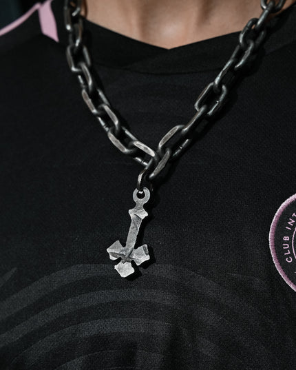 Dusted Steel Devil Necklace