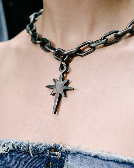 Dusted Steel North Star Necklace