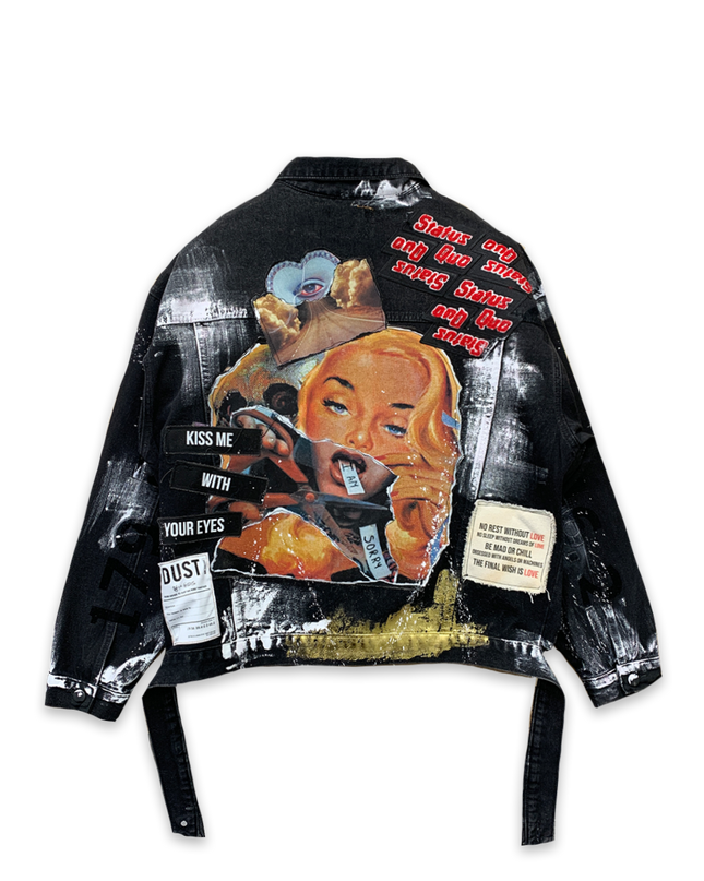Kiss Me With Your Eyes Denim Jacket
