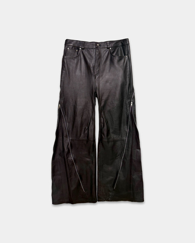 Dusted Leather Zip Pants