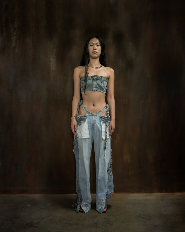 Deconstructed Jeans Top