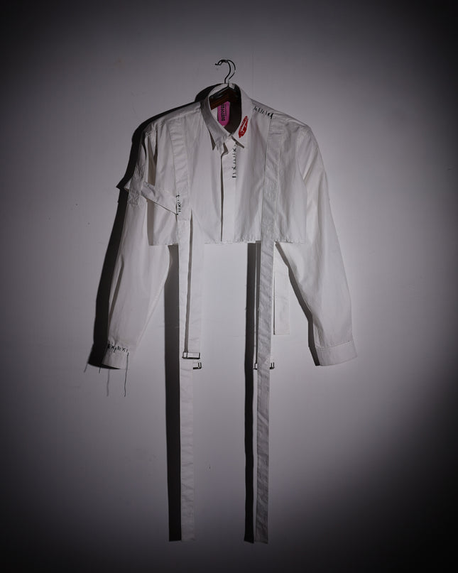 Cropped Strap Informal Dress Shirt