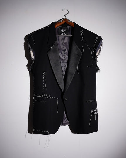 Sleeveless Deconstructed Informal Blazer