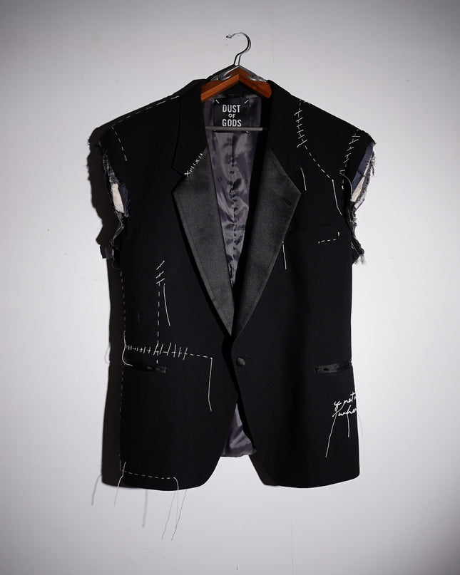 Sleeveless Deconstructed Informal Blazer