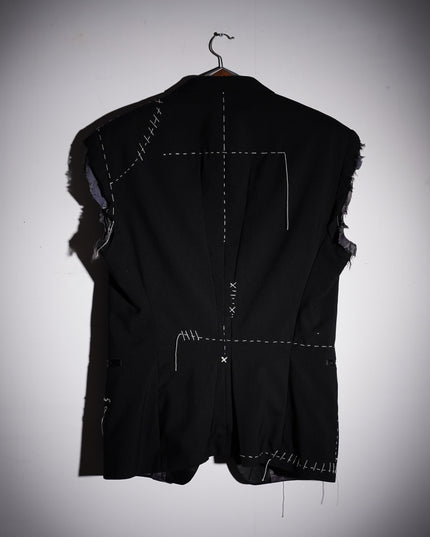 Sleeveless Deconstructed Informal Blazer