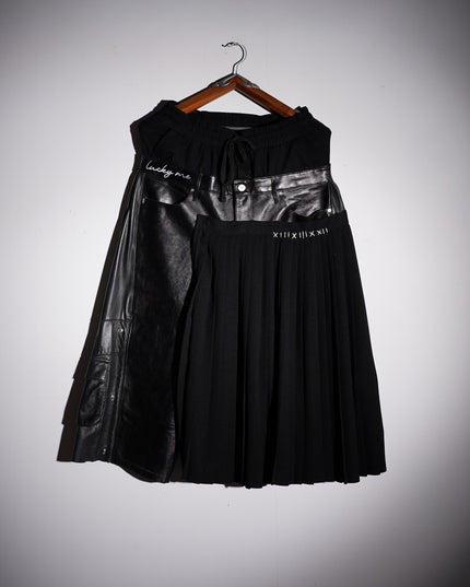 Lucky Me Leather Pleated Shorts