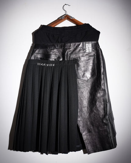 Lucky Me Leather Pleated Shorts