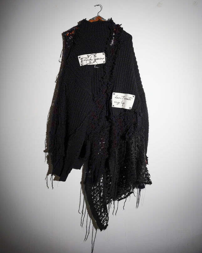 Fuck You Oversized Knit Sweater