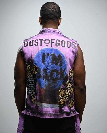 I'M BACK Purple Denim Vest