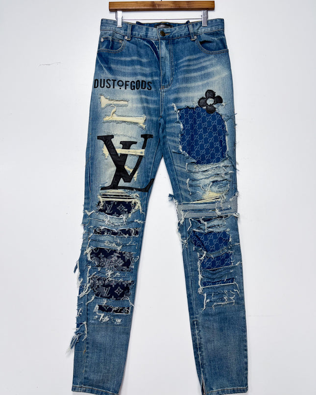 Ripped Dust Denim Pants