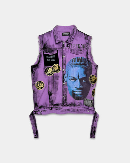 I'M BACK Purple Denim Vest