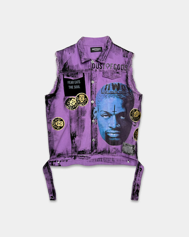 I'M BACK Purple Denim Vest