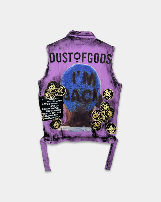 I'M BACK Purple Denim Vest