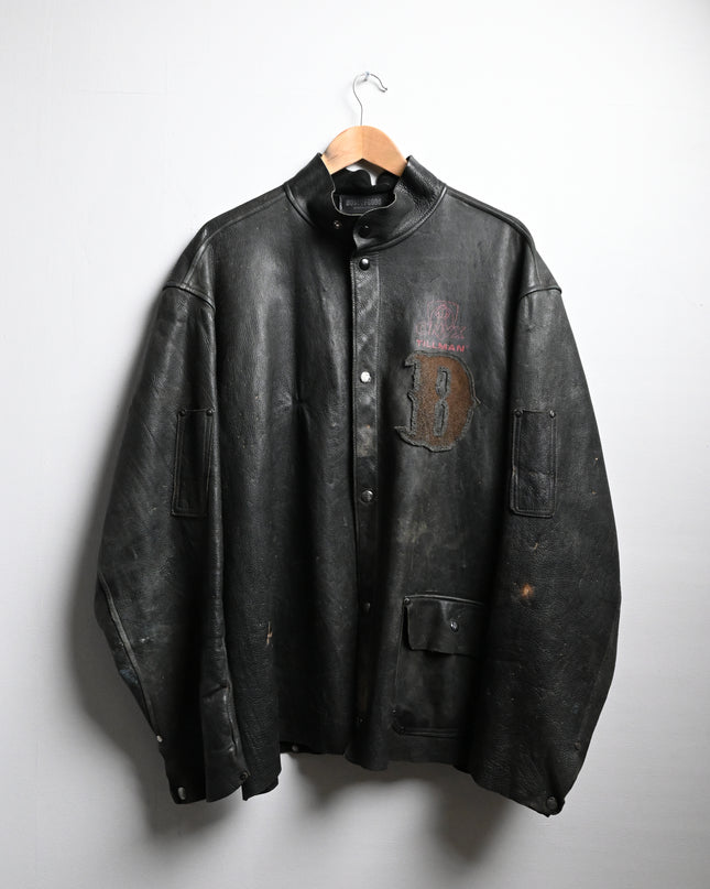 Archive Vintage Faded Leather Jacket: XL