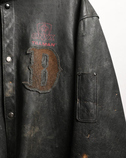 Archive Vintage Faded Leather Jacket: XL