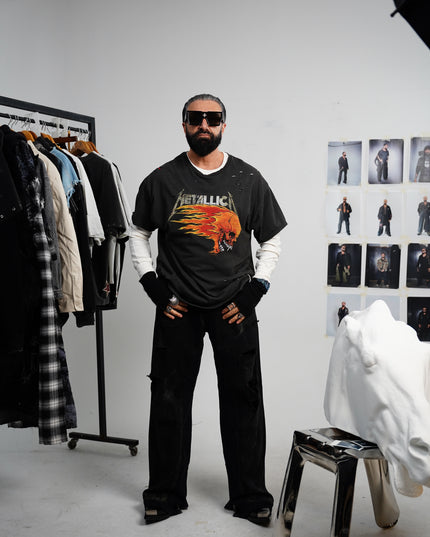 Distressed Double Layered Graphic T-Shirt