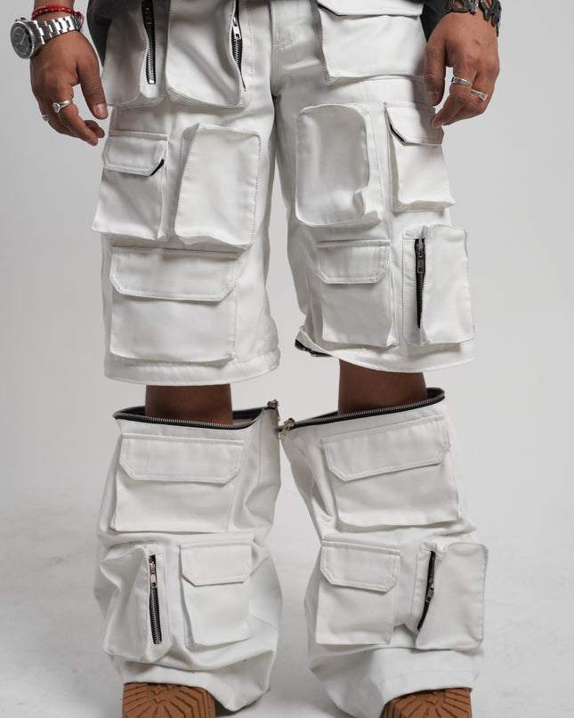 White Pants With Many Pockets