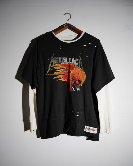 Distressed Double Layered Graphic T-Shirt