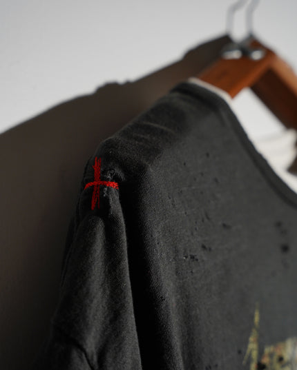 Distressed Double Layered Graphic T-Shirt