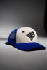 Blue & White Artisanal Blue Jay Trucker Hat