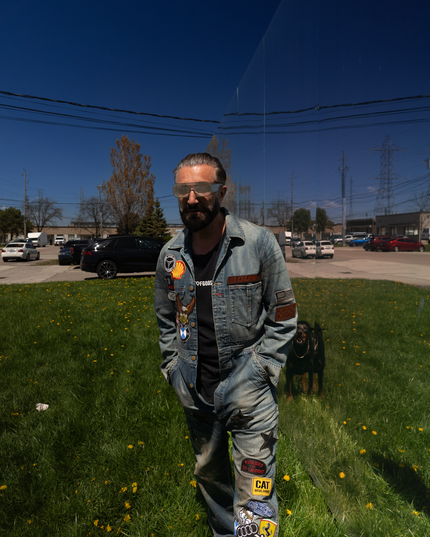 Re-Worked Racing Denim Jumpsuit