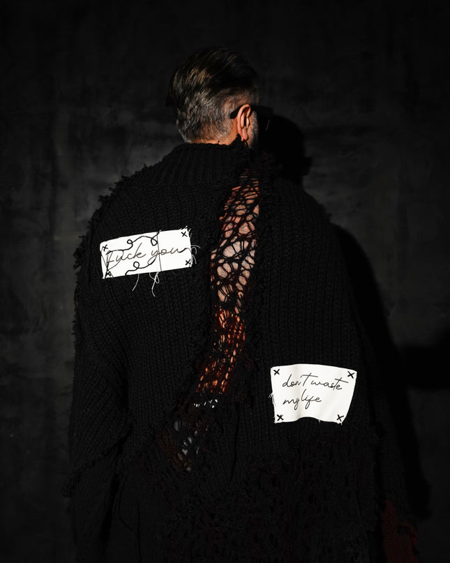 Fuck You Oversized Knit Sweater