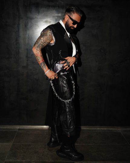 Lucky Me Leather Pleated Shorts