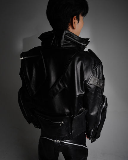 DOG Biker Leather Pocket Jacket