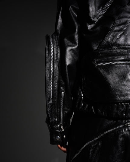 DOG Biker Leather Pocket Jacket
