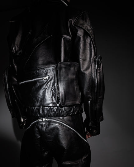 DOG Biker Leather Pocket Jacket