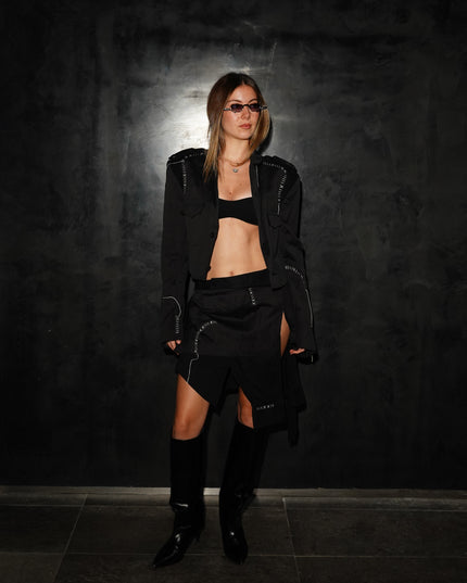 Deconstructed Blazer Skirt