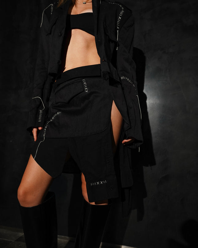 Deconstructed Blazer Skirt