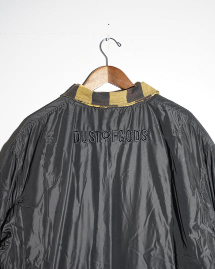 Extended Black & Yellow Plaid Bomber Jacket