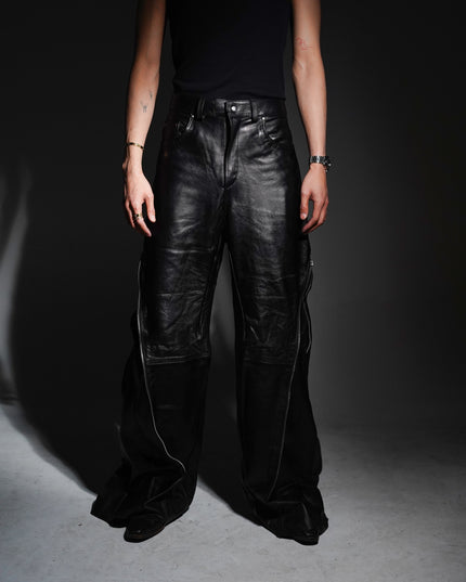 Dusted Leather Zip Pants