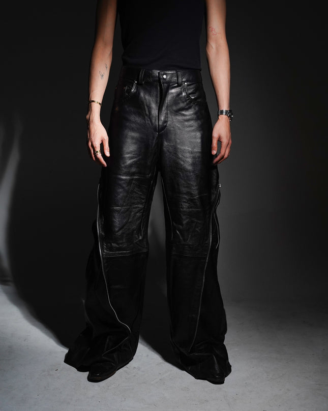 Dusted Leather Zip Pants