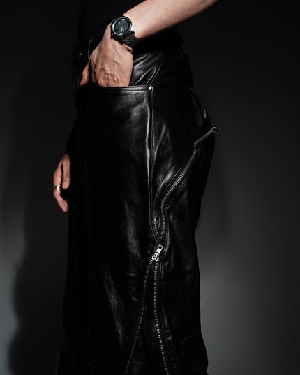 Dusted Leather Zip Pants