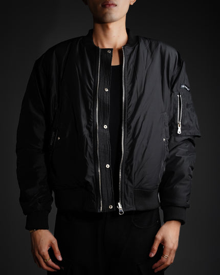 Black & Red Dust of Gods Bomber Jacket
